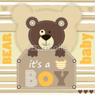 yoliana, teddy bear invitation card background vector illustration (schauer, hübsch, süss, begrüssung, charmant, baby, frühling, bär, süss, junge, braun, vektor, fröhlichkeit, kopf, teddy, kindisch, grafik, karte, gestreift, gestalten, liebe, stoff, abbildung, dekorativ, dekorativ, textur, entwerfen, farbe, bun)