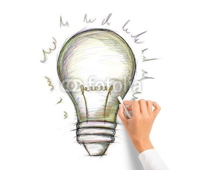 alphaspirit, Idea (hell, glühbirne, business, konzept, zeichnung, ideen, angestrahlt, vorstellung, innovation, erfindung, inspiration, sketch, papier, erfolg, toll, kreativ, kreativität, remis, energie, beleuchtung, pen, kreide, intelligenz, elektrisches licht, lamp)