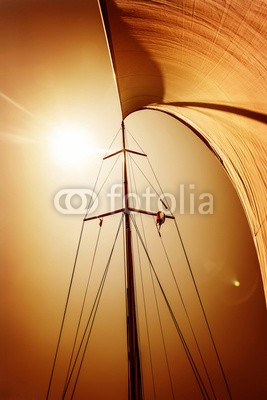 Anna Omelchenko, Sail fluttering in the wind (aktion, betätigung, abenteuer, backgrounds, schöner, schönheit, boot, bootfahren, farbe, kreuzfahrt, details, extrem, freiheit, urlaub, urlaub, leisure, lebensstil, licht, luxus, marin, maritim, mast, nautisch, orange, stück, erholung, seil, sege)