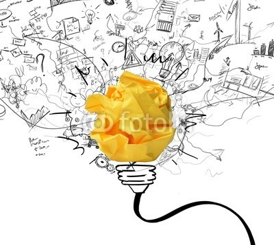 alphaspirit, Idea and innovation concept (ball, hell, glühbirne, business, konzept, wirr, verwechslung, kreativ, kreativität, knüllen, entwerfen, remis, zeichnung, electric, elektro, elektrizität, energie, genie, grün, ideen, ideologie, beleuchtung, vorstellung, innovation, inspiratio)