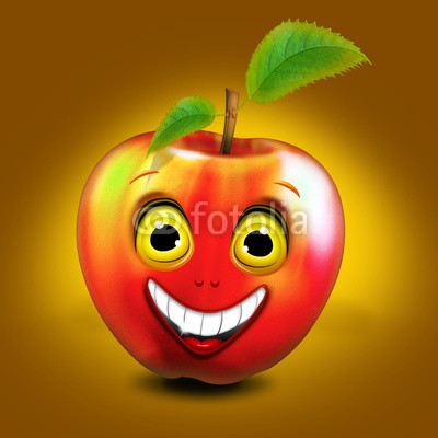 fotokalle, Apfel smilie - gesund leben (apfel, gesund, montieren, fitness, gewinner, gewinner, smileys, smileys, smileys, sport, bewegung, vitamine, diät, animation, pille, kapsel, medizin, medikament, krank, gesundheit, krankheit, nahrungsergänzung, rezept, vorsorgen, konstruktion, künstlic)