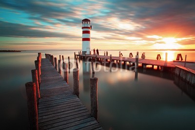 TTstudio, Lighthouse - Lake in Austria (sommer, landschaft, ozean, meer, sonne, backgrounds, bellen, strand, leuchtfeuer, balken, schöner, schönheit, blau, gebäude, wolken, wolken, küste, küstenlinie, kante, abend, hafen, horizont, insel, see, orientierungspunkt, licht, leuchtturm, natu)