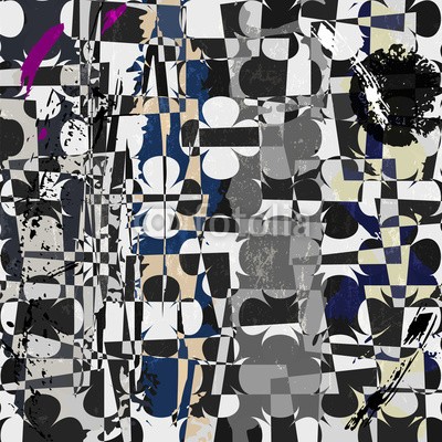Kirsten Hinte, abstract geometric pattern background, with strokes, splashes, c (backgrounds, abstrakt, kunst, schwarz, hell, teppiche, kreisförmig, kreis, farbe, deckung, entwerfen, punktieren, stoff, grafik, geometrisch, abbildung, interieur, papier, pop, posters, retro, runde, textil, mustern, beeindruckend, wiederholung, wan)