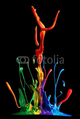 Leigh Prather, Colorful paint splashing (malen, platsch, farbe, abstrakt, tinte, entladen, flüssigkeit, isoliert, weiß, bunt, kunst, kunstvoll, backgrounds, flüssig, bewegung, tropfen, rot, grün, nass, blau, fließen, gelb, sprühend, natur, glatt, regenbogen, vielfalt, acryl, kreativitä)