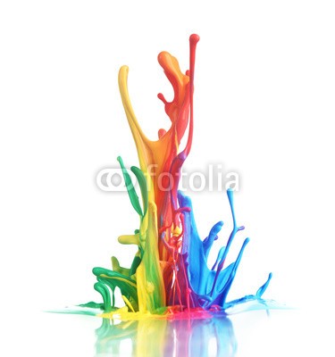Leigh Prather, Colorful paint splashing (malen, platsch, farbe, abstrakt, tinte, entladen, flüssigkeit, isoliert, weiß, bunt, kunst, kunstvoll, backgrounds, flüssig, bewegung, tropfen, rot, grün, nass, blau, fließen, gelb, sprühend, natur, glatt, regenbogen, vielfalt, acryl, kreativitä)