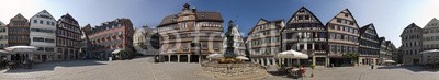 Blickfang, Tübingen Marktplatz Panorama (deutsch, architektur, historisch, bejahrt, touristisch, sehenswürdigkeit, elite, universität, wissenschaft, tagungen, fließen, haus, studenten, studieren, mittelalter, boot, kahn, panorama, märkte, rathau)