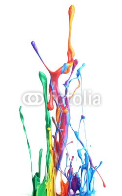 Leigh Prather, Colorful paint splashing (malen, platsch, farbe, abstrakt, tinte, entladen, flüssigkeit, isoliert, weiß, bunt, kunst, kunstvoll, backgrounds, flüssig, bewegung, tropfen, rot, grün, nass, blau, fließen, gelb, sprühend, natur, glatt, regenbogen, vielfalt, acryl, kreativitä)