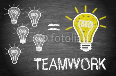 DOC RABE Media, Teamwork - Business Concept (zusammenarbeit, ideen, gespann, think, lösung, innovation, aufführung, intelligenz, kräfte, licht, visionen, erfolg, support, gelehrsamkeit, strategie, schulung, nachhilfe, ausbildung, erkenntnis, führung, kreativität, inspiration, beratung, leistunge)