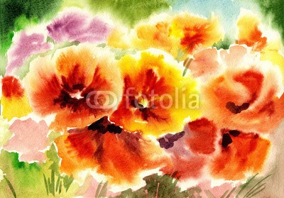 max5799, watercolor flowers, poppies abstracts art (wasserfarben, blume, mohn, mustern, floral, backgrounds, malerei, tapete, abbildung, abstrakt, natur, blühen, kunst, zeichnung, entwerfen, dekoration, textur, sommer, blau, frühling, grafik, retro, pflanz)