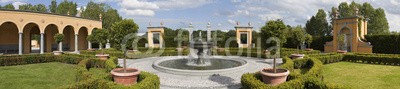Blickfang, Italienischer Renaissancegarten (rahe, horizontale, italienisch, renaissance, brunnen, wasser, gebäude, farbe, classic, berlin, italien, panoram)