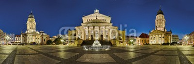 Blickfang, Gendarmenmarkt Berlin beleuchtet Panorama (berlin, panorama, beleuchtet, nacht, zentrum, stadtzentrum, sehenswürdigkeit, architektur, hübsch, konzertsaal, schiller, schauspielhaus, historisch, berühmt, hauptstadt, deutsch, fel)