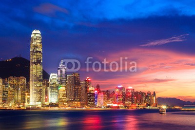 lkunl, Hong Kong skyline at night, China (hong kong, skyline, skyscraper, architektur, asien, schönheit, gebäude, business, china, chinese, stadt, stadtlandschaft, bunt, morgengrauen, stadtteil, downtown, abenddämmerung, finanz-, finanzen, glas, hafen, hafen, hong, kong, orientierungspunk)