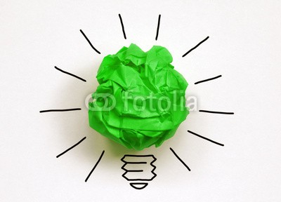 Brian Jackson, Think green (ideen, ideen, elektrisches licht, grün, inspiration, kreativität, innovation, konzept, brainstorming, umwelt, energie, leistungen, elektrizität, motivation, vorstellung, papier, ball, umweltschutz, denkend, dokument, lösung, erfolg, symbol, sketc)