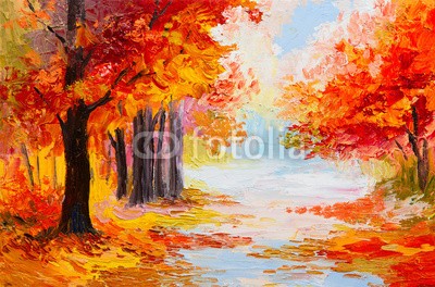 max5799, Oil painting landscape - colorful autumn forest (malerei, öl, herbst, himmel, original, kunst, draußen, tapete, baum, dekoration, acryl, park, rivers, lebendig, rot, braun, blume, gelb, leaf, feld, hell, orange, gras, canvas, zeichnung, gartenarbeit, abstrakt, jahreszeit, abbildung, artwork, bürst)