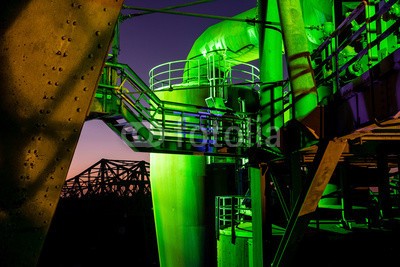 Jörg Rautenberg, Lapadu (duisburg, ruhrgebiet, industrie, stahlwerk, bergbau, nachtaufnahme, nacht, bunt, beleuchtet, gewerbegebie)
