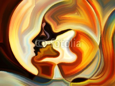 agsandrew, Colorful Inner Paint (psyche, modern art, wasserfarben, abstrakt, ego, silhouette, kopf, visualisierung, lippen, gedanken, bewusstsein, symbol, sätze, kreativ, psychologie, geist, malerei, spiritual, kreativität, gesicht, essenz, inspiration, identität, abbildung, sel)