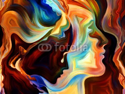 agsandrew, Kiss of  Inner Paint (abbildung, spirit, mustern, bewusstsein, dekoration, malerei, allegorie, modern art, linie, expressionismus, identität, konzept, abmachung, mensch, übertragener ausdruck, entwerfen, individuell, ideen, ego, fragmente, gesicht, ornament, sätze, illusio)