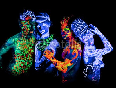 Andrey_Arkusha, Four - Body art glowing in ultraviolet light (4, erwachsen, luft, und, wasser, wasser, kunst, schöner, bizarre, schwarz, blau, körper, charmant, kalt, farbe, kreativ, teufel, welt, elemente, phantastisch, fantasy, feuer, flamme, 4, futuristisch, mädchen, glühend, grün, hölle, hot, magisch, makeu)