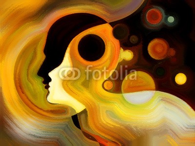 agsandrew, Illusions of Inner Paint (bewusstsein, übertragener ausdruck, kreativität, seelisch, self, muster, gedanken, profile, gesicht, life, backgrounds, erkenntnis, dekoration, bunt, entwerfen, intellekt, kunst, wasserfarben, repräsentation, abstrakte kunst, spirit, reason, modern ar)
