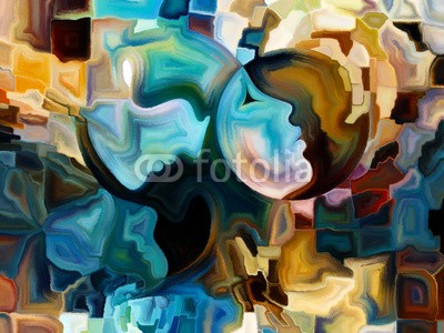 agsandrew, Beyond Inner Paint (kreativ, individuell, illusion, menschlich, fantasy, vorstellung, mann, seelisch, konzept, kunst, frau, dekoration, symbol, abstrakt, kopf, kulisse, intellekt, expressionismus, bewusstsein, spirit, wasserfarben, profile, existenz, halluzinogen, gesich)