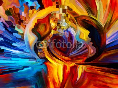 agsandrew, Kiss of  Inner Paint (linie, modern art, frau, silhouette, existenz, textur, mensch, entwerfen, elemente, erkenntnis, self, kreativ, zeichnung, abbildung, lebendig, sätze, geist, spirit, ideen, traum, abstrakt, reason, bewusstsein, malerei, seelisch, menschlich, identitä)