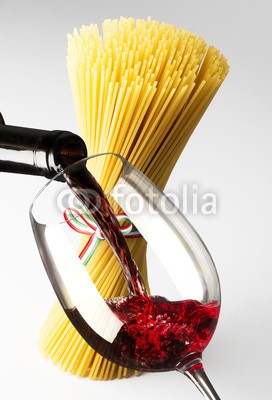 MAURO, Italian food (wein, spaghetti, essen, italienische küche, pasta, diät, vegetarisch, kochen, traditionell, nährung, trikolore, fahne, gemacht, italien, rotwein, gla)