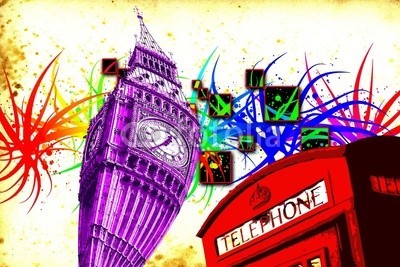 maxtor777, London art design illustration (abstrakt, architektur, kunst, backgrounds, london, grossbritannien, england, hell, stadtlandschaft, ausschnitt, pfad, verfärbt, bunt, kreativität, europa, grunge, abbildung, tinte, orientierungspunkt, monuments, malen, panoramisch, papier, skylin)