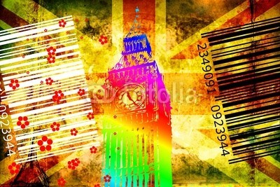 maxtor777, London art design illustration (abstrakt, architektur, kunst, backgrounds, london, grossbritannien, england, hell, stadtlandschaft, ausschnitt, pfad, verfärbt, bunt, kreativität, europa, grunge, abbildung, tinte, orientierungspunkt, monuments, malen, panoramisch, papier, skylin)