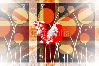 maxtor777, British art design illustration (abstrakt, architektur, kunst, backgrounds, grossbritannien, england, hell, stadtlandschaft, ausschnitt, pfad, verfärbt, bunt, kreativität, europa, grunge, abbildung, tinte, orientierungspunkt, monuments, malen, panoramisch, papier, skyline, platsc)