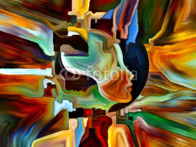 agsandrew, Synergies of Inner Paint (surreal, textur, existenz, abbildung, self, verständigung, übertragener ausdruck, kopf, pinselstrich, intellekt, abstrakte kunst, ideen, menschlich, bunt, gesicht, intelligenz, sätze, spiritual, grafik, modern art, mann, kreativ, wasserfarben, artwor)