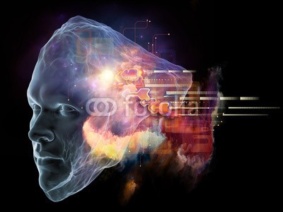 agsandrew, Toward Digital Intellect (geheimnisvoll, albtraum, artwork, halluzinogen, kunst, magisch, hirn, kopf, konzentration, elegant, kreativität, mensch, special effects, isoliert, seltsam, detailliert, gesicht, bizarre, auge, geist, intelligenz, pfeil, ego, glühen, elemente, identitä)