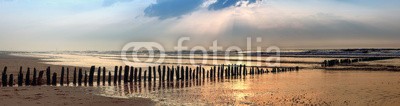 Blickfang, Bunen Panorama am Strand (blau, deutsch, reiseziel, insel, meer, sand, urlaub, touristisch, nordsee, sylt, wasser, panorama, welle, stranden, strandkorb, himmel, attraktion, norderney, europa, strandkorb, erholung, ku)