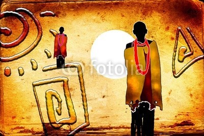 maxtor777, Africa retro vintage style (afrika, afrikanisch, kultur, dekorativ, ethnisch, exotisch, leute, traditionell, reisen, wildlife, kunst, schwarz, dekoration, zeichnung, flora, rahmen, hütte, abbildung, landschaft, life, einheimisches, natürlich, natur, platz, savanne, stil, tourismu)