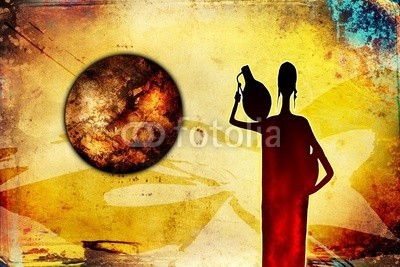 maxtor777, Africa retro vintage style (afrika, afrikanisch, kultur, dekorativ, ethnisch, exotisch, leute, traditionell, reisen, wildlife, kunst, schwarz, dekoration, zeichnung, flora, rahmen, hütte, abbildung, landschaft, life, einheimisches, natürlich, natur, platz, savanne, stil, tourismu)