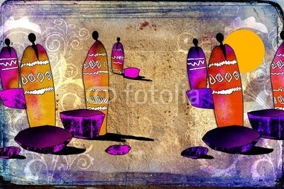 maxtor777, Africa retro vintage style (afrika, afrikanisch, kultur, dekorativ, ethnisch, exotisch, leute, traditionell, reisen, wildlife, kunst, schwarz, dekoration, zeichnung, flora, rahmen, hütte, abbildung, landschaft, life, einheimisches, natürlich, natur, platz, savanne, stil, tourismu)