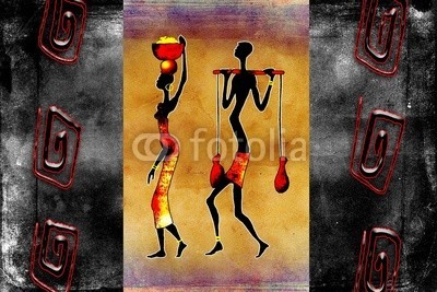 maxtor777, Africa retro vintage style (afrika, afrikanisch, kultur, dekorativ, ethnisch, exotisch, leute, traditionell, reisen, wildlife, kunst, schwarz, dekoration, zeichnung, flora, rahmen, hütte, abbildung, landschaft, life, einheimisches, natürlich, natur, platz, savanne, stil, tourismu)