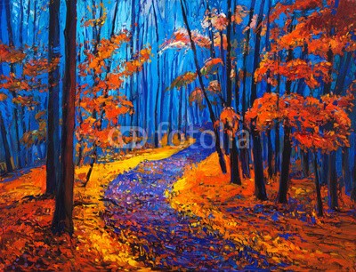 Boyan Dimitrov, Autumn landscape (herbst, park, natur, landschaft, kunst, backgrounds, abbildung, baum, jahreszeit, artwork, wasser, zeichnung, wald, kunstvoll, bunt, himmel, schöner, draußen, gras, öl, blau, entwerfen, malen, bild, abstrakt, grün, staat, gelb, canvas, acryl, tapet)