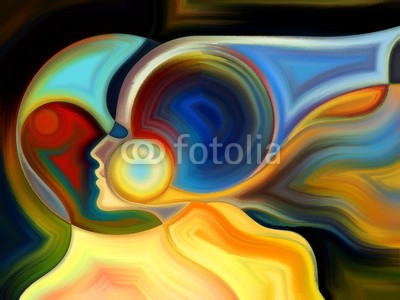 agsandrew, Paths of Inner Paint (malen, expressionismus, symbol, kulisse, ego, nase, sinne, grafik, psyche, modern art, kreativität, menschlich, silhouette, halluzinogen, reason, allegorie, lippen, abstrakt, textur, saturiert, special effects, gedanken, seele, wasserfarben, mensch, sel)