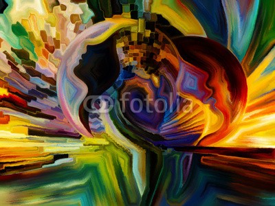 agsandrew, Layers of Inner Paint (spirit, psychologie, kreativ, konzept, special effects, self, bunt, intelligenz, dekoration, existenz, abbildung, bewusstsein, inspiration, expressionismus, vorstellung, linie, abstrakte kunst, ego, spiritual, gesicht, geist, elemente, zeichnung, profil)