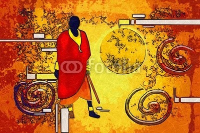 maxtor777, Africa retro vintage style (afrika, afrikanisch, kultur, dekorativ, ethnisch, exotisch, leute, traditionell, reisen, wildlife, kunst, schwarz, dekoration, zeichnung, flora, rahmen, hütte, abbildung, landschaft, life, einheimisches, natürlich, natur, platz, savanne, stil, tourismu)