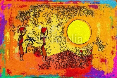 maxtor777, Africa retro vintage style (afrika, afrikanisch, kultur, dekorativ, ethnisch, exotisch, leute, traditionell, reisen, wildlife, kunst, schwarz, dekoration, zeichnung, flora, rahmen, hütte, abbildung, landschaft, life, einheimisches, natürlich, natur, platz, savanne, stil, tourismu)