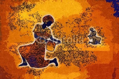 maxtor777, Africa retro vintage style (afrika, afrikanisch, kultur, dekorativ, ethnisch, exotisch, leute, traditionell, reisen, wildlife, kunst, schwarz, dekoration, zeichnung, flora, rahmen, hütte, abbildung, landschaft, life, einheimisches, natürlich, natur, platz, savanne, stil, tourismu)