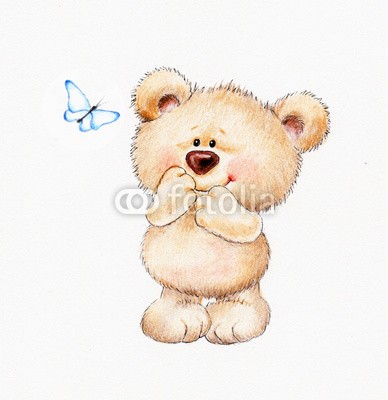 ciumac, Cute Teddy bear (spassig, bär, süss, kunstvoll, schöner, karte, cartoons, kind, farbe, kunst, hübsch, zeichnung, gezeichnet, spaß, geschenk, begrüssung, hand, teddy, abbildung, liebe, bemalt, stift, postkarte, geburtstag, kinder spielzeug, baby, lächel)