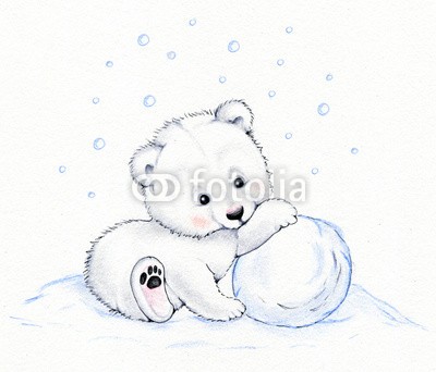 ciumac, Polar bear (christbaum, spassig, bär, süss, kunstvoll, schöner, karte, cartoons, kind, farbe, kunst, hübsch, zeichnung, gezeichnet, spaß, geschenk, begrüssung, hand, urlaub, abbildung, liebe, bemalt, stift, postkarte, geburtstag, kinder spielzeug, baby, pola)