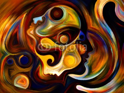 agsandrew, Illusions of Inner Paint (inspiration, allegorie, mann, menschlich, abstrakt, kreativität, gedanken, ideen, sätze, canvas, tapete, kulisse, bewusstsein, profile, backgrounds, malerei, bewusstsein, kunst, pinselstrich, vorstellung, geist, textur, expressionismus, self, abmachun)