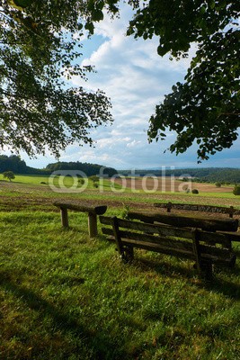 dina, idyllische Landschft bei Madenhausen,  Landkreis Schweinfurt,  D (see, landschaft, wasser, dorf, sommer, teich, natur, gebäude, bavaria, badewannen, deutsch, ban)