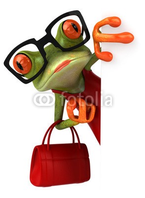 julien tromeur, Fun frog (tier, ökosystem, auge, frog, grün, natur, schleimig, klebrig, unke, zehe, tropisch, tropics, wildlife, 3d, abbildung, sexy, gestalten, modellieren, hooker, rot, garniert, schuh, stil, frau, lippenstift, tasche, handtasche, weiblich, attraktiv, hübsc)