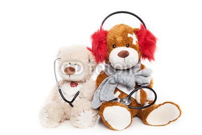 drubig-photo, krankes pärchen (krank, krankheit, kinderarzt, liebe, 14 februar, herz, verletzung, wund, teddy, trost, unfall, hilfe, helfer, hilfe, gesundheit, heal, doktor, krankheit, doktor, familie, entspannen, bett, binden, bär, kalt, erholen, bergung, isoliert, kind, kin)