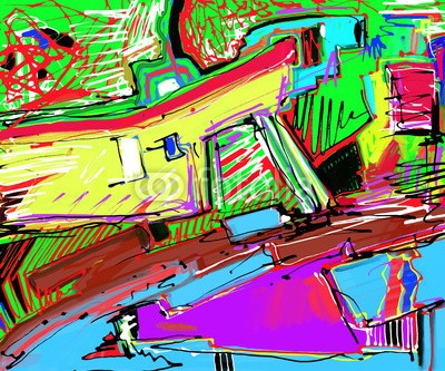 Kara-Kotsya, original illustration of abstract art digital painting (abstrakt, abstraktion, acryl, kunst, künstler, kunstvoll, artwork, hintergrund, hell, bürste, canvas, verfärbt, bunt, sätze, altersgenosse, deckung, handwerk, kreativität, deko, dekoration, dekorativ, entwerfen, digitales, verschmutzt, zeichnun)