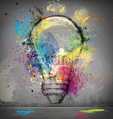 alphaspirit, Smart idea (glühbirne, business, malen, kreativ, entwerfen, skizze, zeichnung, electric, elektrizität, flüssig, ideen, illuminieren, beleuchtung, vorstellung, innovation, intelligenz, lampe, elektrisches licht, objekt, regenbogen, sketch, lösung, platsch, gisch)